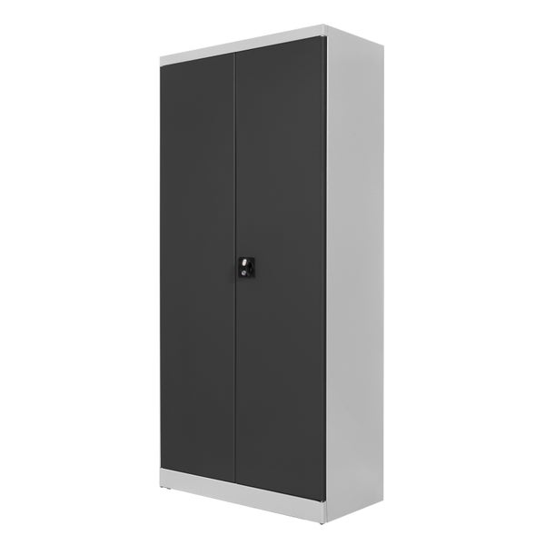 PROREGAL Schubladenschrank Chinchilla mit 40 Schubladen + 1 Ablageboden | HxBxT 179x80x41cm | Lichtgrau/Anthrazitgrau | Spind, Schubladen