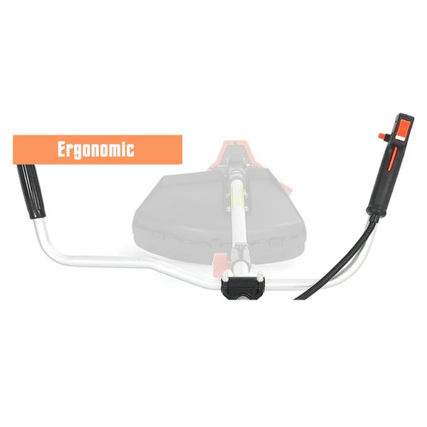 FUXTEC Benzin Motorsense FX-MS152 - 52ccm | Rasentrimmer mit 3PS | 2-Takt | 7,5Kg  | 9-Zahn | Easy Start | Doppelfadenkopf + Messer | Freischneider