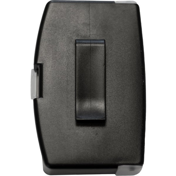 Schwarzes Gehäuse mit Clip zur Befestigung