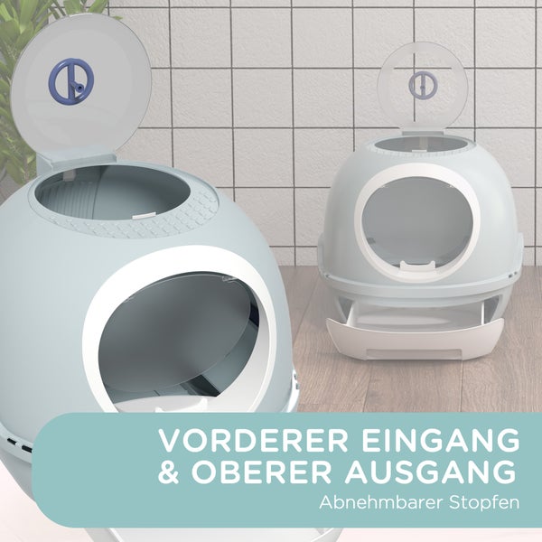 PawHut Katzentoilette, B47 x T55 x H44 cm, PP, ABS, Blau