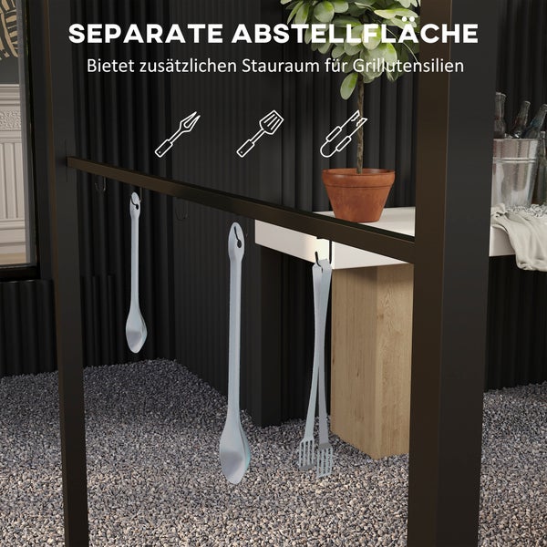 Pavillon mit Sonnenschutzdach für den Außenbereich