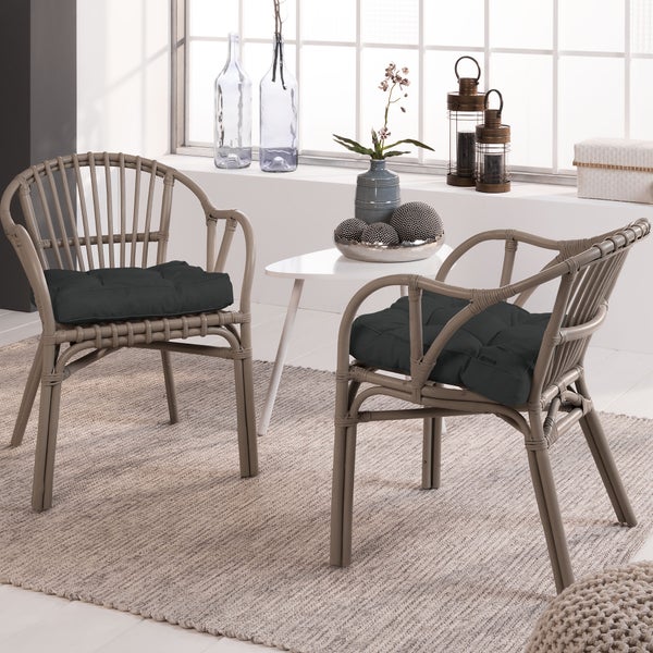 Beautissu Flair Loungekissen Outdoor Sitz 60x60x10cm Graphitgrau