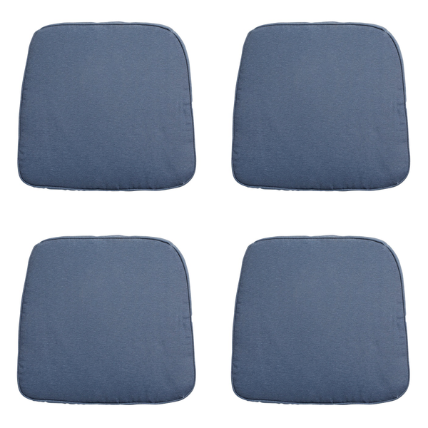 Sitzkissen Geflecht Panama saphirblau - ca. 48x48 cm - 4er-Set