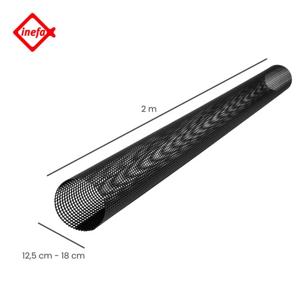Inefa Logo. Dachrinnenschutz aus Kunststoffgitter, Länge 2 Meter, geeignet für 12,5 Zentimeter bis 18 Zentimeter Breite.