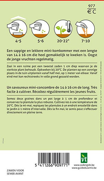 Informationen zur Aussaat von Minigurken