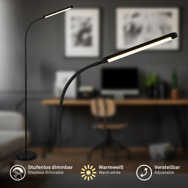LED Stehlampe LED Stehleuchte Standleuchte Dimmbar Touch Warmweiß Schwenkbar