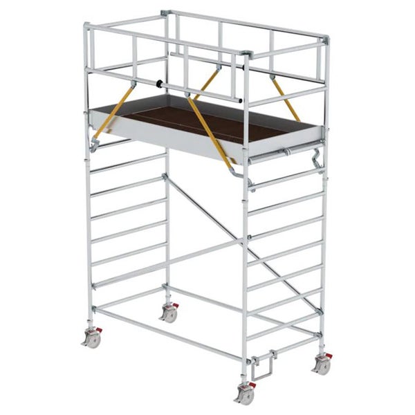 Rollgerüst mit Arbeitsplattform und Sicherheitsgeländer