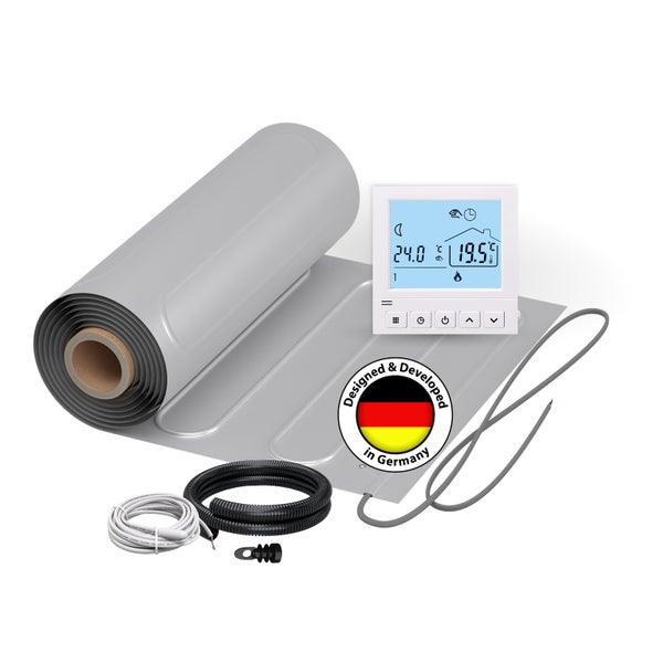 Fußbodenheizungsmatte mit Thermostat und Zubehör