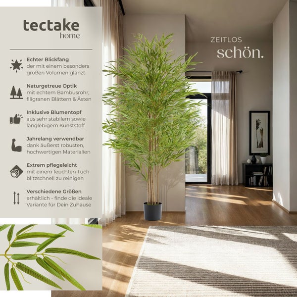 Künstlicher Bambusbaum im Topf als Dekoration für Innenräume