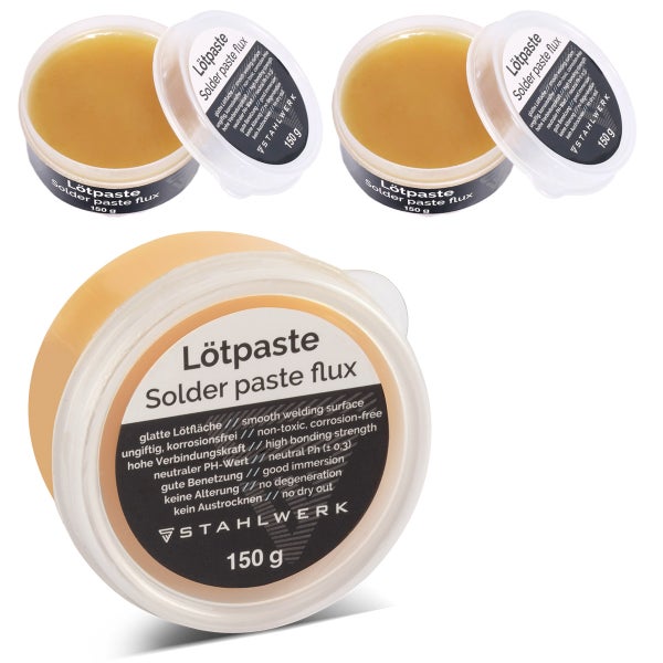 STAHLWERK 3 x Lötpaste 150g für professionelle und präzise Lötarbeiten