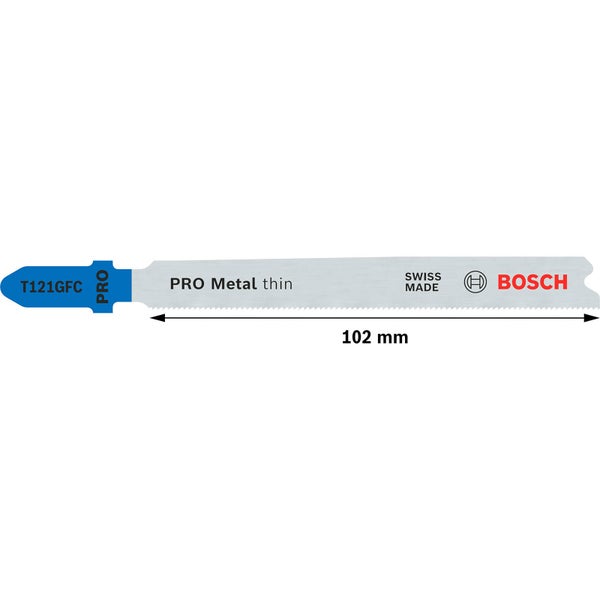 Bosch Stichsägeblatt mit 102 Millimeter Länge für dünnes Metall