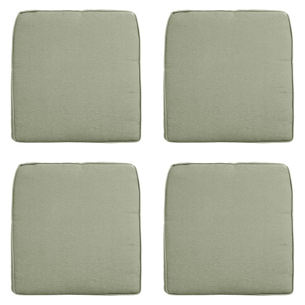 Sitzkissen Korbgeflecht Panama Salbei - Ca. 48x48 cm - 4er-Set