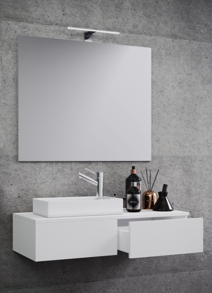 3-tlg Gäste WC Waschplatz Waschtisch Gudas Spiegel
