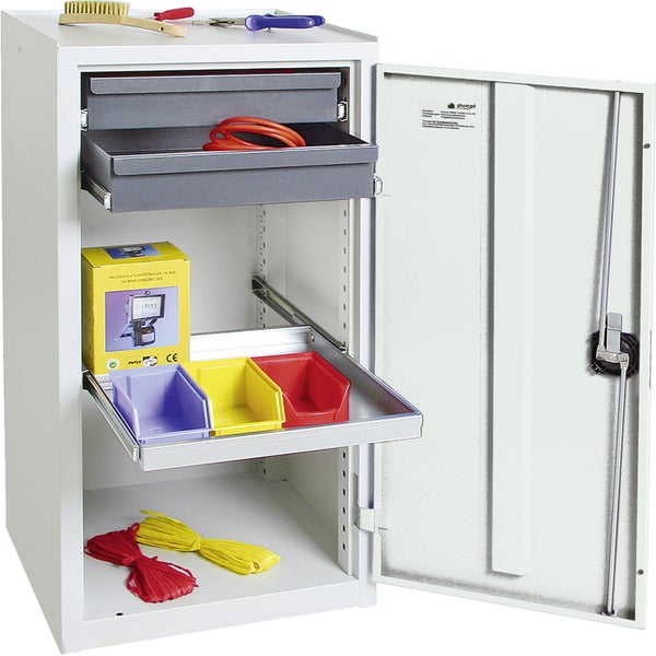 Stumpf Werkzeug- und Materialschrank Serie 3000 lichtgrau + 2 Schubladen 100 mm + 1 Auszugsboden - 3001207