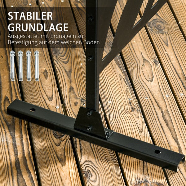 Dekorativer Sichtschutz mit Pflanzenmuster für den Garten.