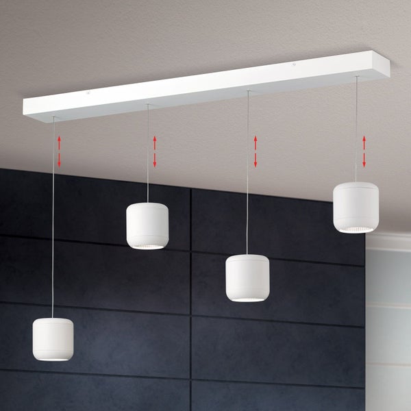 LED Hängeleuchte Shuttle 110 cm x 12 cm Weiß 3000K 40W 2600lm