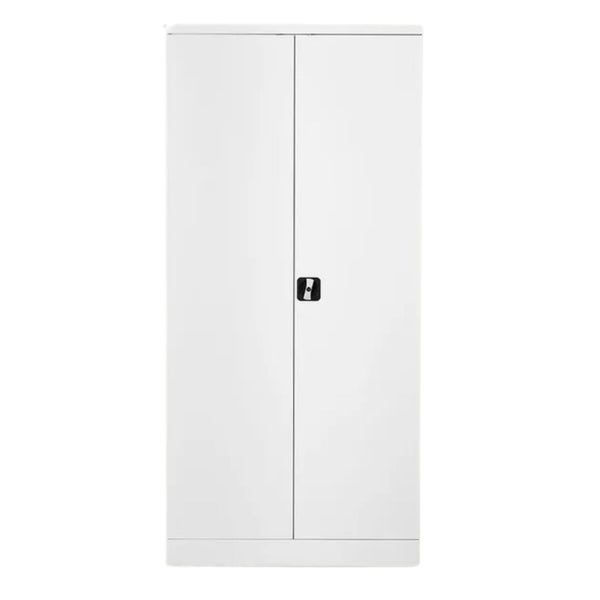 PROREGAL Stahlschrank Bee 8 Fachböden HxBxT 195 x 92 x 50 cm Pulverbeschichtetes & Verstärktes Fachbodenmaterial Weiß & Weiß