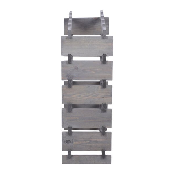 Weinregal VINOTECA FLEX PRO HxBxT 79x46x28cm 24 Flaschen auf 6 Ebenen Massives Kiefernholz Grau