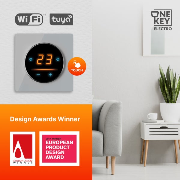 WLAN Thermostat mit Touchfunktion und Designauszeichnungen
