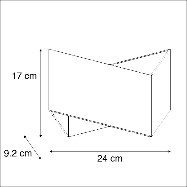 2er Set Design Wandlampen weiß - Fold