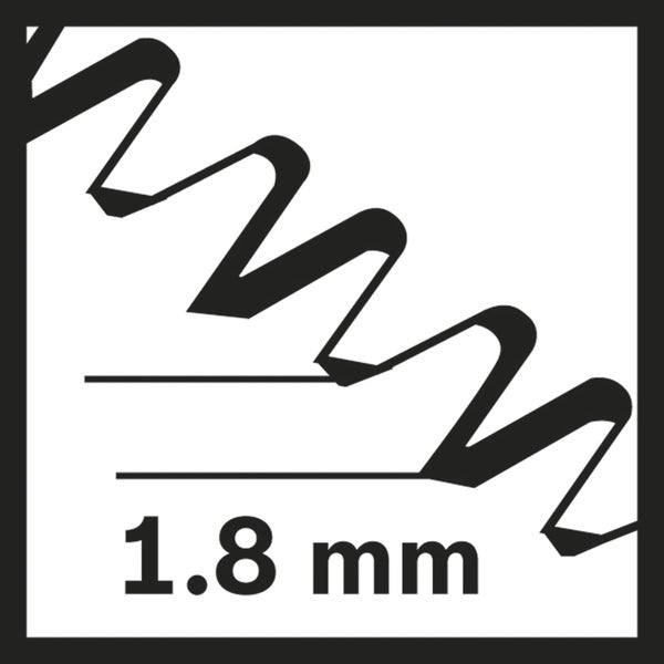 Symbol für 1.8 Millimeter Schnittbreite