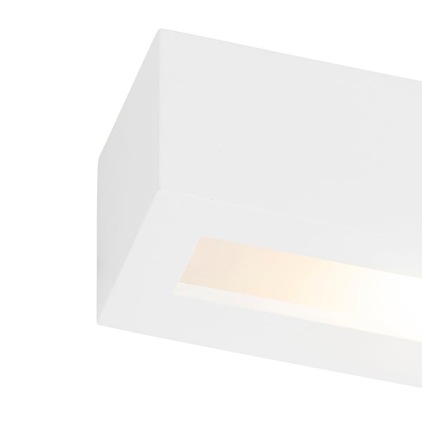 Weiße Wandleuchte mit rechteckiger Form