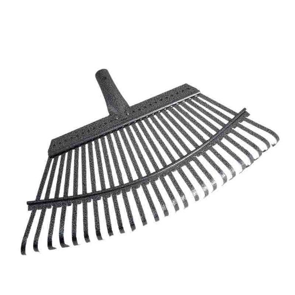 Laubrechen (Metall) mit Stahlstiel - 25 Zinken