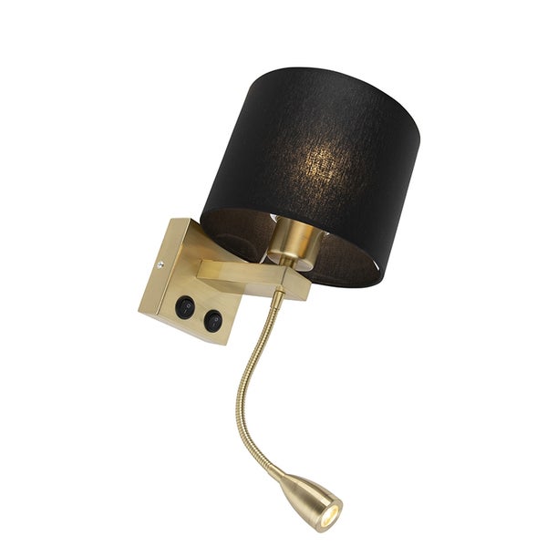 Wandleuchte mit Leselampe, flexibel und schwenkbar