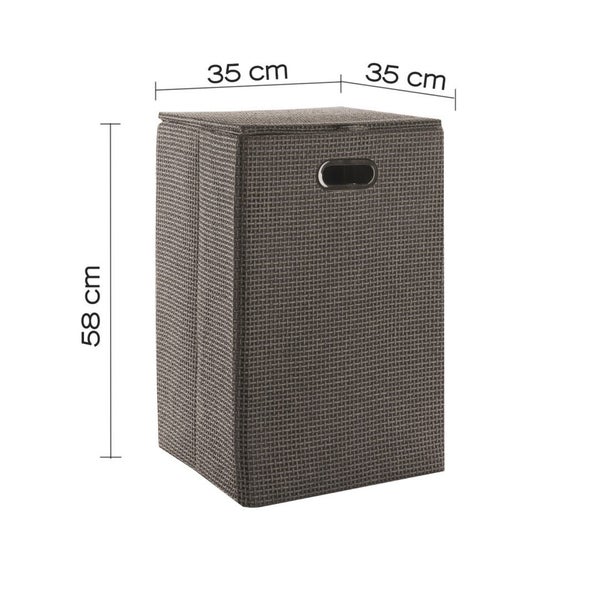 Wäschekorb in dunkelbrauner Farbe - 70l  | Garofano