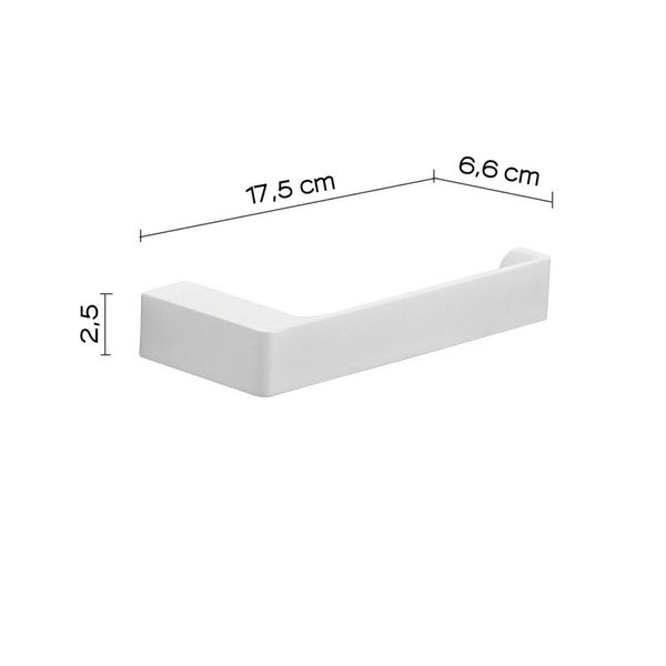 Weiß verchromter Papierrollenhalter aus Messing | Giacinto