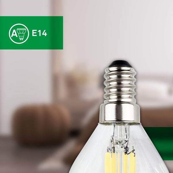 2er Set LED Leuchtmittel E14 LED Lampe Tropfen Warmweiß Effizienzklasse A