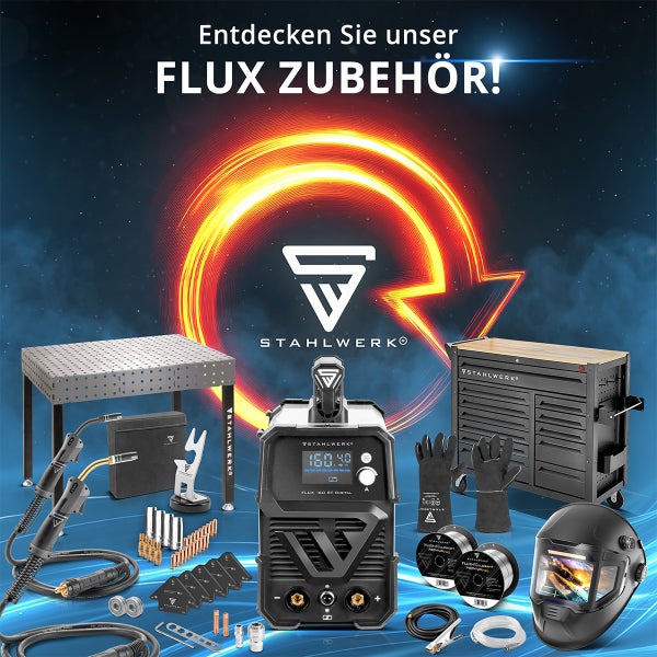 STAHLWERK Fülldraht 2er Set FLUX E71T-GS 1,0 mm 1 kg Drahtrolle D100 MIG MAG