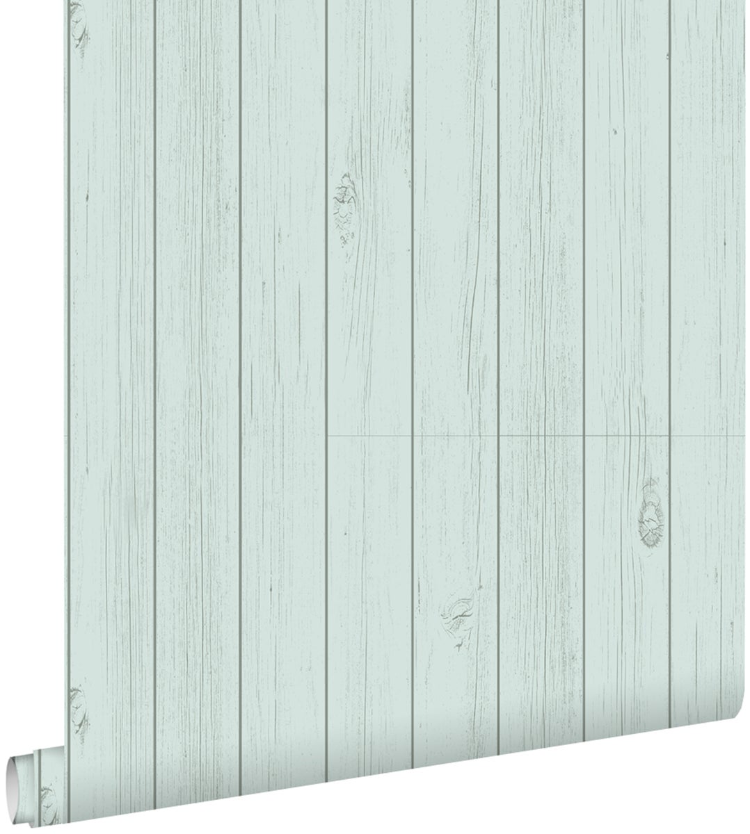 ESTAhome Tapete Holz-Optik Pastell Mintgrün - 53 cm x 10,05 m - 128851