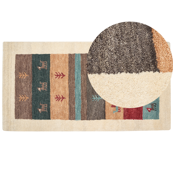 Teppich SARILAR Bunt 80 x 150 cm Wolle Gabbeh