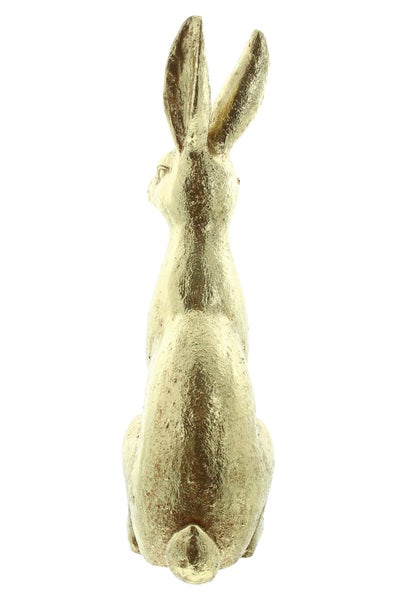 Goldener Deko-Hase von hinten