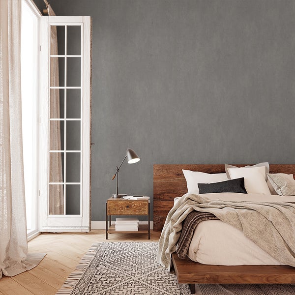 Tapete Grau Struktur Modern für Wohnzimmer Schlafzimmer Lounge MADE IN GERMANY 10,05 x 0,53m