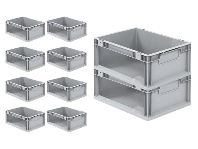 PROREGAL SuperSparSet 10x Eurobox NextGen Store HxBxT 17 x 30 x 40 cm 16 Liter Seite Offen Eurobehälter Transportbox