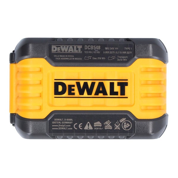 DeWalt Akku DCB548 FlexVolt 18 Volt und 54 Volt mit 12 Amperestunden und 4 Amperestunden