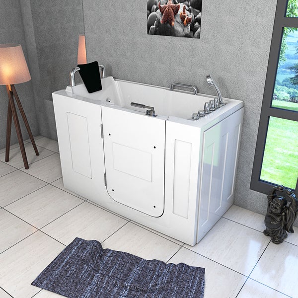 Sitzwanne Whirlpool Wanne mit Tür S07WP-TH-B-L 140x76cm