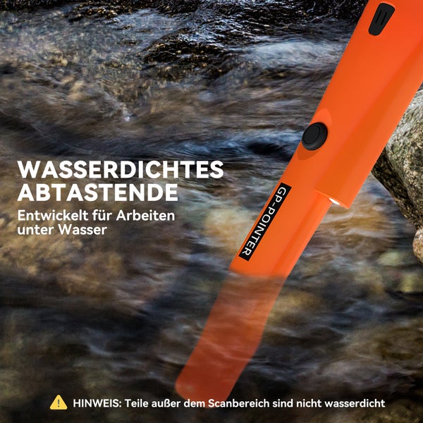 Wasserdichter Metalldetektor GP Pointer im Wasser