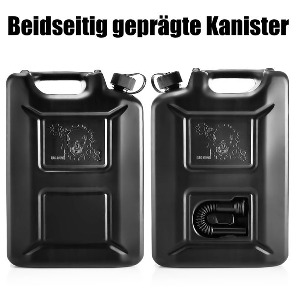 BigDean Kraftstoffkanister 20 L Black Edition - Benzinkanister Kraftstoff Kanister mit UN-Zulassung für Diesel & Benzin