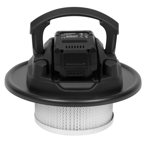 VONROC Aschesauger VPower 20V - 12L Tank - HEPA Filter - Inkl. 4.0Ah Akku und Schnellladegerät