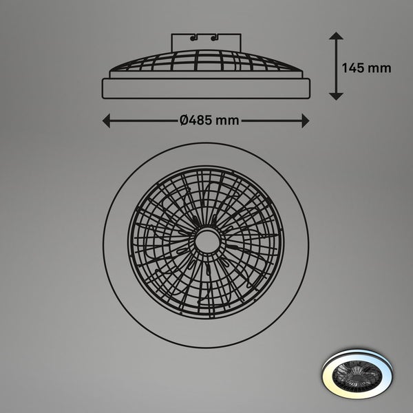 LED Deckenventilator Beleuchtung Deckenlampe Schlafzimmer Fernbedienung Dimmbar