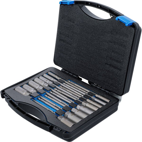 Steckschlüsselsatz in geöffnetem, schwarzem Aufbewahrungskoffer