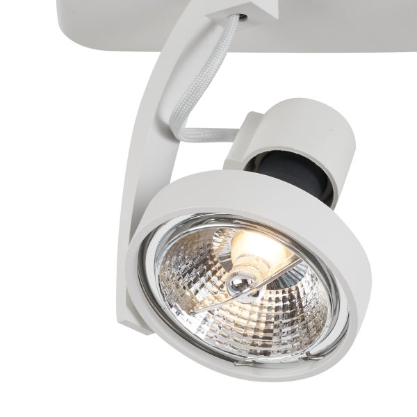 Weiße Deckenleuchte mit Halogenlampe