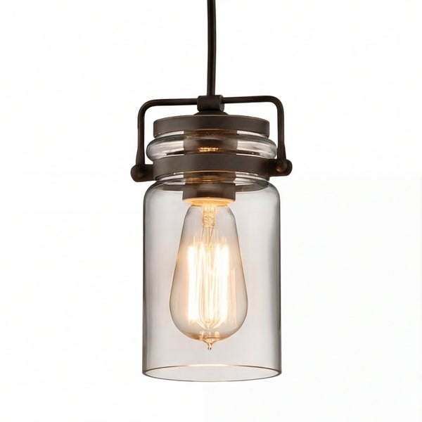 Hängelampe mit Glas und Leuchtmittel