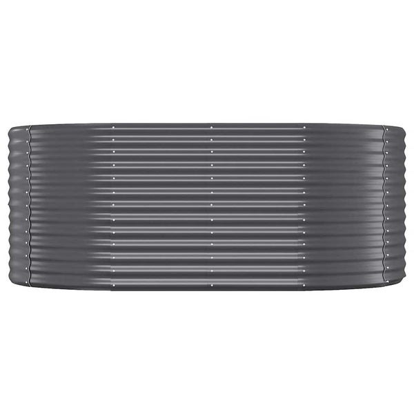 Rechteckiges Hochbeet aus gewelltem Metall