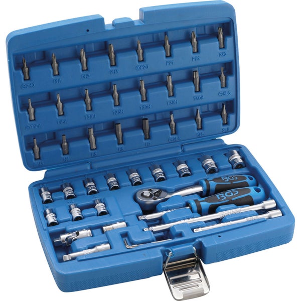 BGS Steckschlüssel-Satz Antrieb 6,3 mm (1/4) 46tlg. - 2144