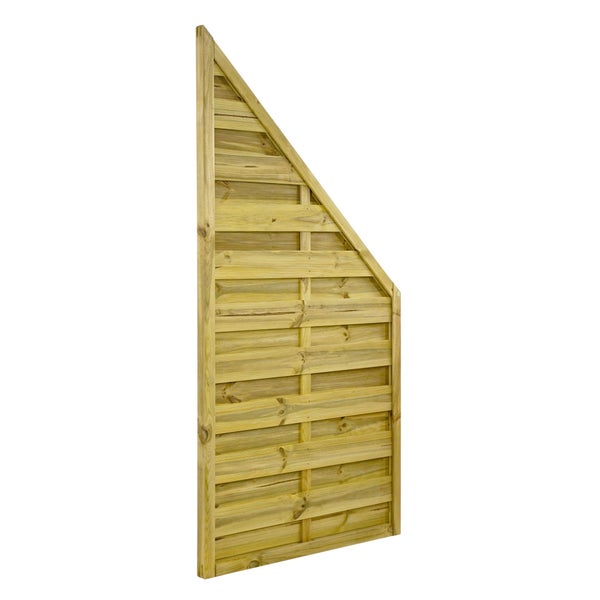 Holzzaunfeld mit schrägem Abschluss