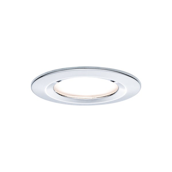 LED Einbauleuchte 3-Step-Dim Nova Coin Basisset starr IP44 rund 78mm Coin 3x6W 3x470lm 230V dimmbar 2700K Chrom